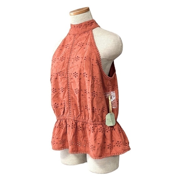 Ryegrass Tank Top NWT Embroidery Floral Eyelet Orange Size 2X - Picture 3 of 17